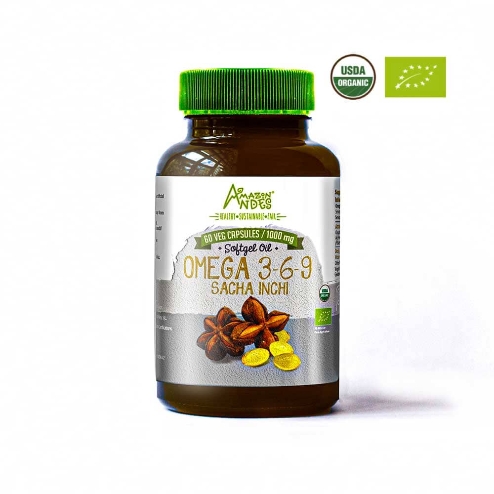 Capsulas De Omega 3, 6 Y 9 Sacha Inchi (Sacha Inchi Softgel Capsules) 60*1000 Mg
