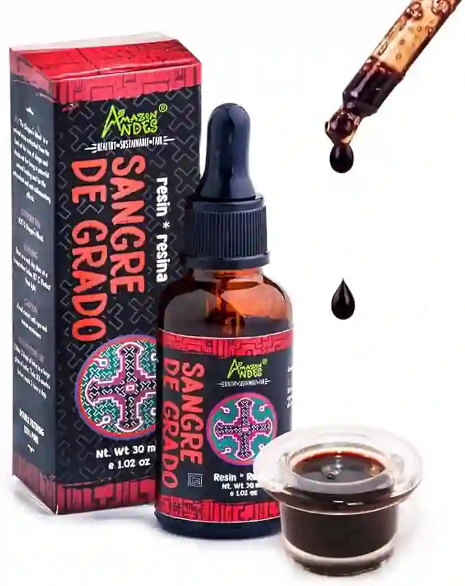 Resina de Sangre de Grado (Sangre de Drago) | 100% Pura Croton lechleri | Cosecha Silvestre Amazonía Perú | 30 ml