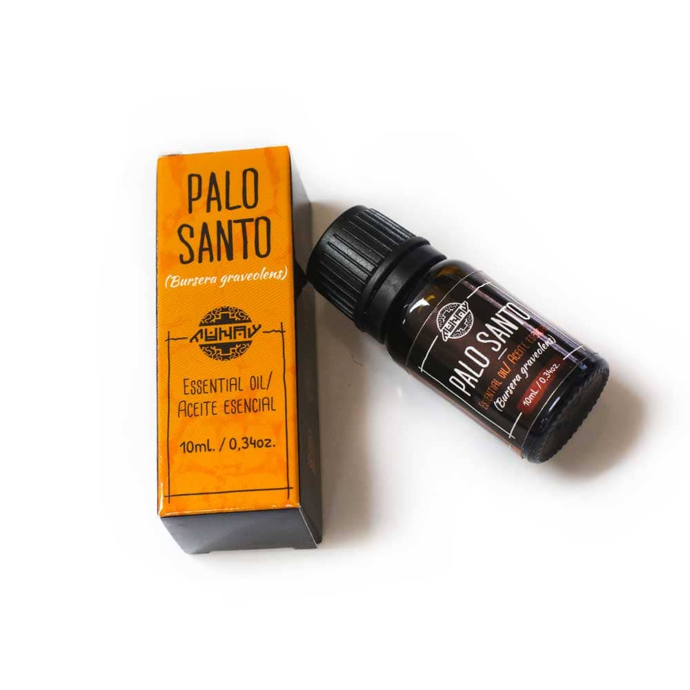 Aceite Esencial de Palo Santo Puro | Destilado al Vapor Madera Sagrada | 10 ml (1/3 fl oz) | 100% Grado Terapéutico Perú
