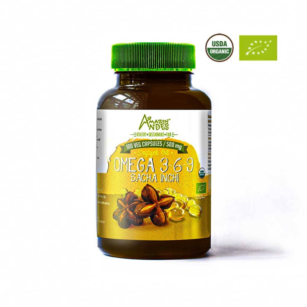 Capsulas De Omega 3, 6 Y 9 Sacha Inchi (Sacha Inchi Softgel Capsules) 100*500 Mg