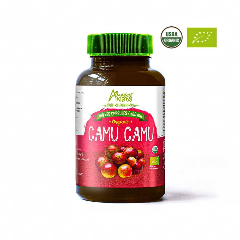 Capsulas De Camu Camu Orgánico 100*500 Mg (Organic Camu Camu Capsules) 100*500 Mg